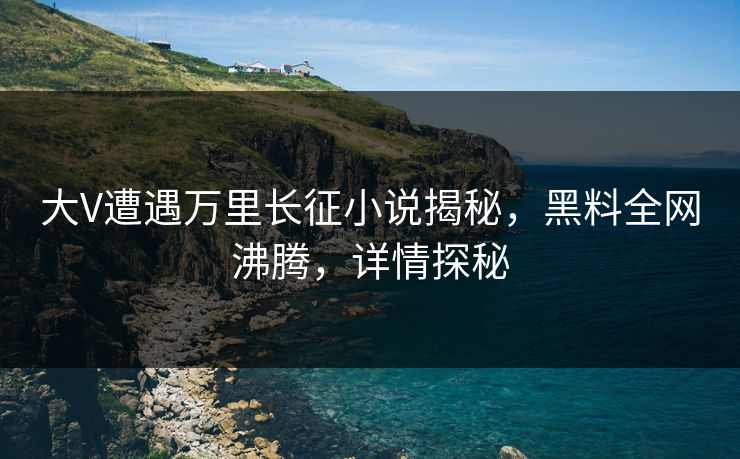 大V遭遇万里长征小说揭秘，黑料全网沸腾，详情探秘