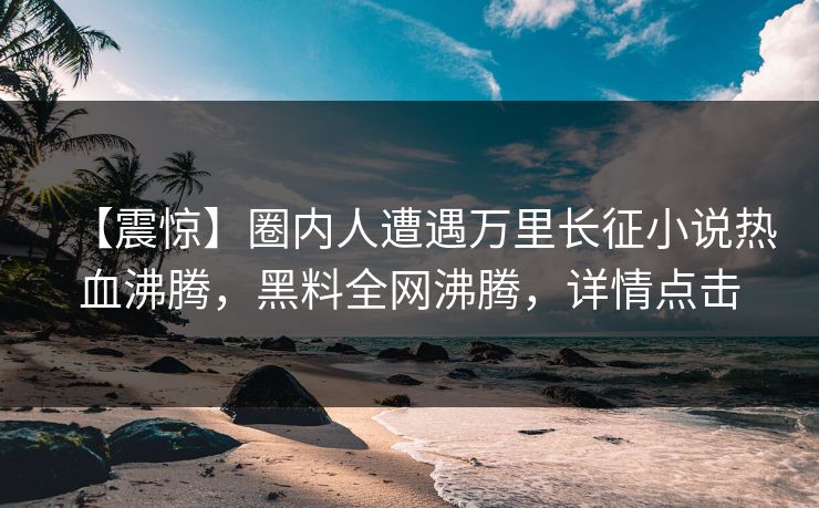 【震惊】圈内人遭遇万里长征小说热血沸腾，黑料全网沸腾，详情点击