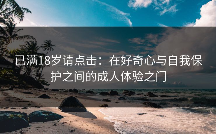 已满18岁请点击：在好奇心与自我保护之间的成人体验之门